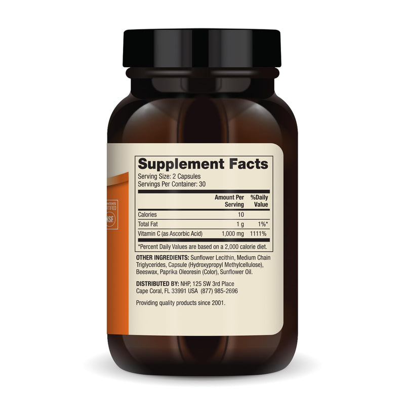 Dr. Mercola Liposomal Vitamin C, 1,000 mg, 60 Capsules (30 Servings) | Supports Brain, Heart, Eye, and Immune Health, Bioavailable Formula, Non-GMO, Gluten-Free and Soy-Free 60 Count (Pack of 1)