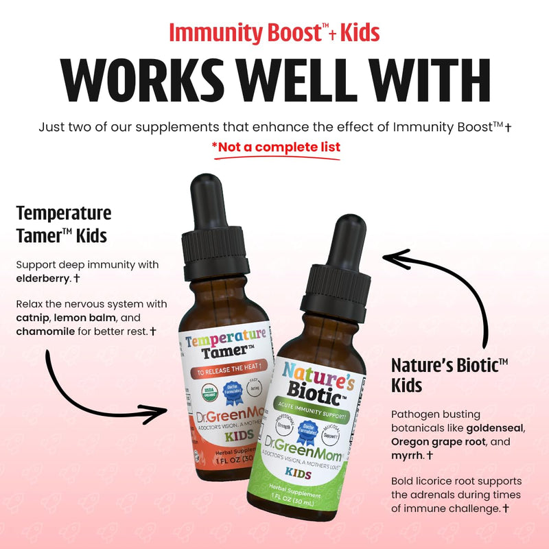 Immunity Boost Kids — Echinacea Elderberry Astragalus & VIT C | Child & Baby Immune Support Drops — Liquid Drops with Vitamin C — Natural Raspberry Flavor — 30 Servings, Organic, 1 Fl Oz 1.0 Fluid Ounces