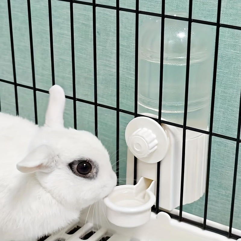 Rabbit Water Bottle, 700ml/23oz Hanging Water Dispenser Feeder Cage Crate Hutch Bunny Puppy Cat Chinchilla Ferret Guinea Pigs Squirrel Hedgehog (white, 700ml) white - BeesActive Australia