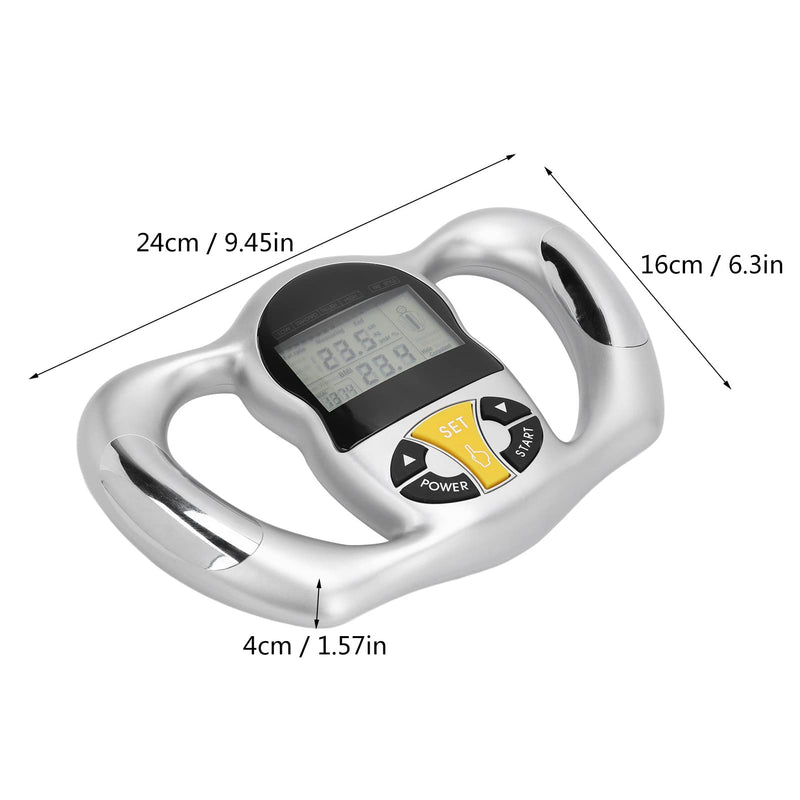 Handheld Body Fat Monitor, Portable Digital Body Fat Analyzer Meter with LCD Display, Multifunctional Body Fat Tester, Muscle Water Body Fat Loss Monitor for Weight Loss, Fitness - BeesActive Australia