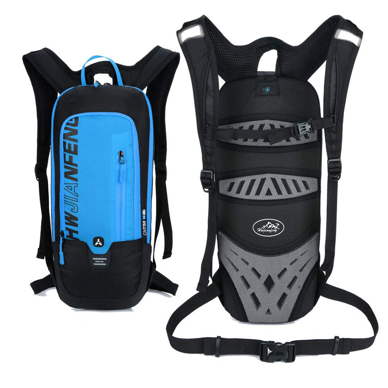Outdoor Riding Backpack, Outdoor Sport Backpack with Water Bladder Design Biking Backpack Bike Rucksack Hydration Backpack Outdoor Gear for Skiing Running Hiking Cycling Backpack (Blue)