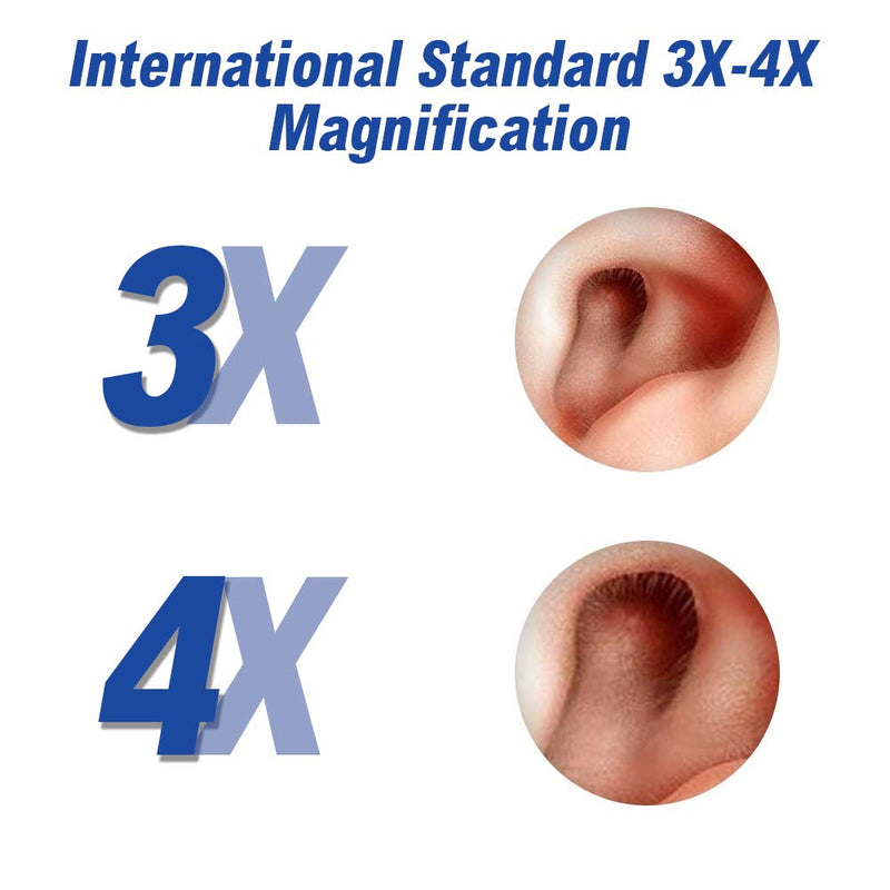 Ear Otoscope Kit - 4X Magnifying Ear Scope with Lights Endoscope Diagnostic Medical Instrument Otoscope - 3 Speculum Tips Inspect Ear for Children, Adults, Doctors, Veterinary, Pets Screening - BeesActive Australia