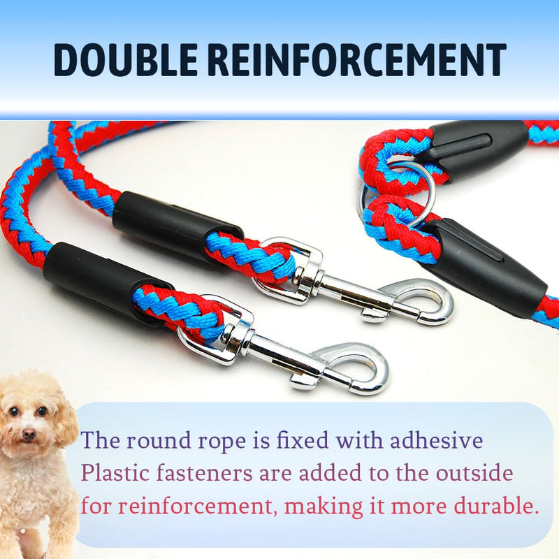 Two Dog Leash Splitter – Heavy-Duty No-Tangle Double Dog Leash with Multi-Layer Braided Rope, Zinc Alloy Clips, and Durable Fixed-Length Design for Walking Two Dogs - BeesActive Australia