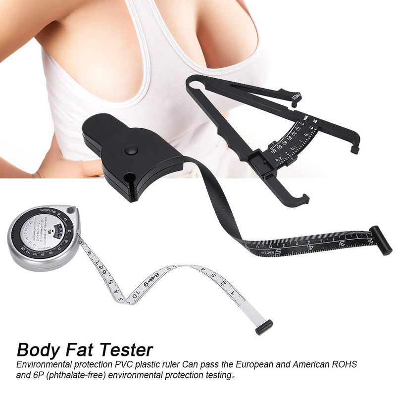 3 pcs Metric Body Fat Tester, Measuring Waist Fat Thickness Retractable Weight Loss Caliper, Tape Measure Body Composition MonitorsFitness & Activity Monitors