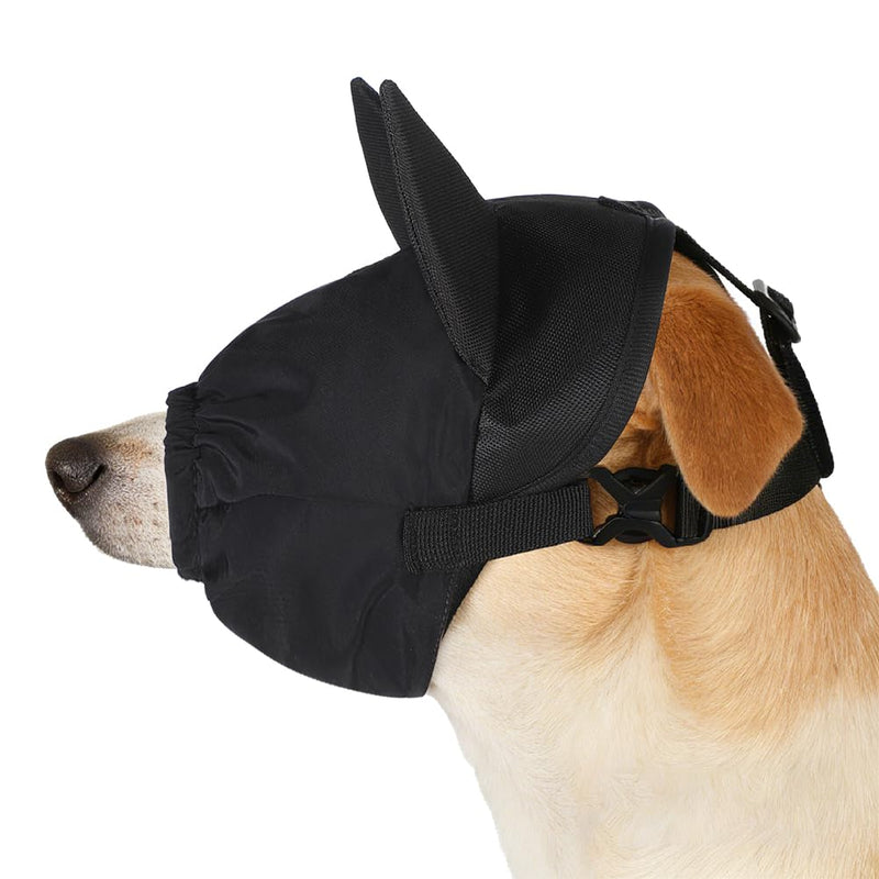 ITODA Dog Calming Muzzle Pet Eye Cover Adjustable Dog Blindfold Shading Anti-Anxiety Eye Cover for Grooming Anti Car Sickness M