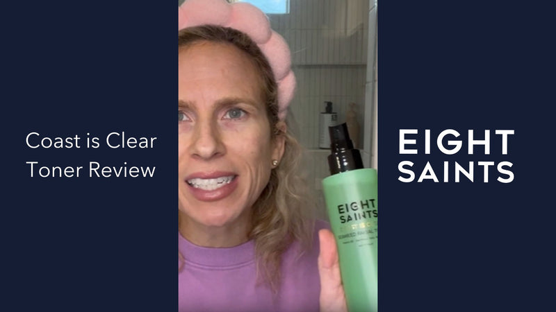 Eight Saints Coast is Clear Seaweed Anti Aging Face Toner, Alcohol Free Toner for Face, Minimizes Large Pores and Redness, with Witch Hazel, Sea Water, and Kelp, 6 Ounces