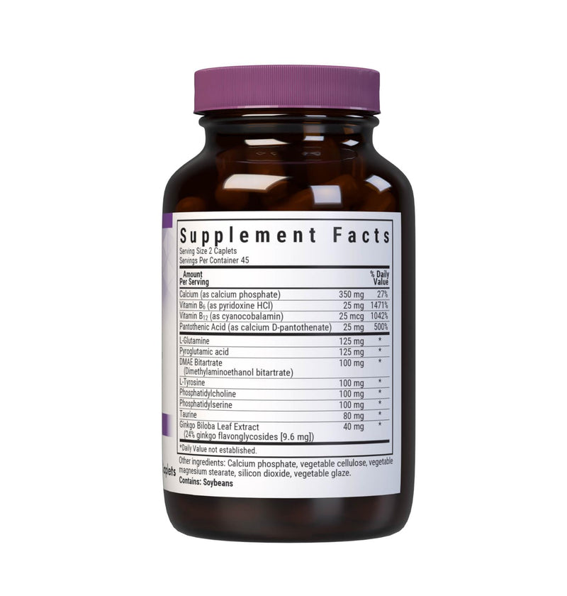 BlueBonnet Nutrition Power Thought Nootropic Brain Support with | L Tyrosine for Daily Focus; Non-GMO, Gluten-Free 90 Count (Pack of 1)