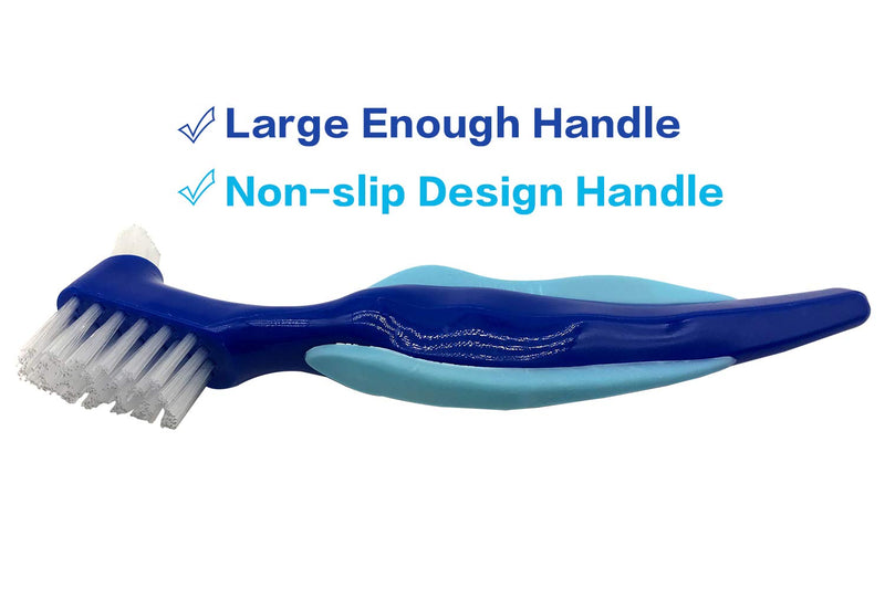 Premium Hard Denture Brush Toothbrush with Premium Carrying Case, Multi-Layered Bristles & Portable Denture Double Sided Brush for Denture Care(Pack of 6) round_box - BeesActive Australia