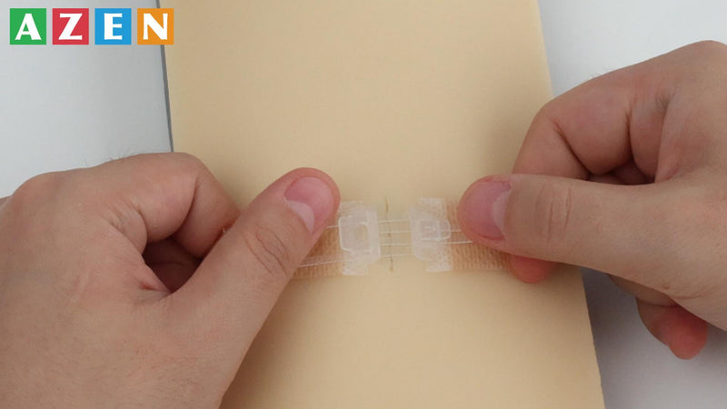 AZEN 10 Pack Emergency Wound Closure Strips, Butterfly Bandages, Laceration Closure Zip Stitch, Repair Wounds Without Stitches 10P (1tie)