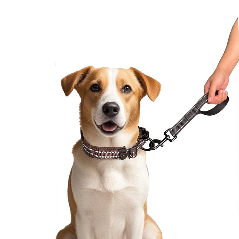 Short Dog Leash Heavy Duty Dog Leash with Comfortable Padded Handle Reflective Training Dog leashes for Medium Large Dogs Up to 80lbs Black 13.5 inch - BeesActive Australia