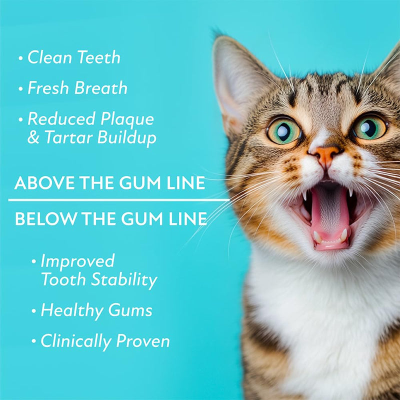 Complete Oral Care for Cats, Probiotic Food Topper for Cat Dental Care, Bad Breath Treatment for Cats