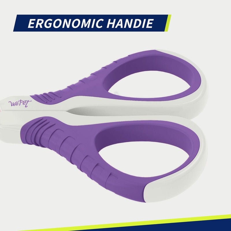 WePet Pet Nail Clippers(U07.1), Professional Claw Trimmer, Bended Scissor Special for Cats, Kittens, Dogs, Puppies, Small Animals, White/Violet - BeesActive Australia