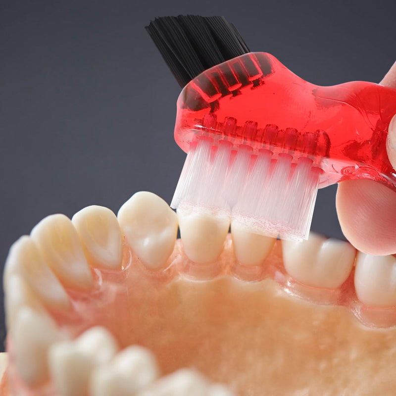 Healifty 4pcs Denture Toothbrush Electric Toothbrushes Denture Care Brush Personal Mini Dual Head Toothbrush Electric Denture Brush Toothbrush Small Paintbrush Double Head Plastic - BeesActive Australia