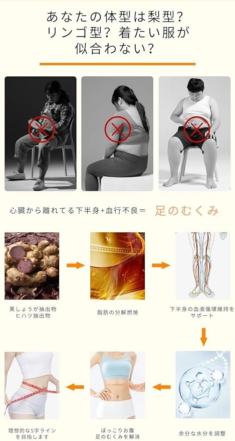 Genki Aship Black Ginger 60 Tablets Reduces Abdominal Fat, Visceral/Subcutaneous Fat 30 Days Diet Support Food with Function Claims Black Ginger Hihatsu - BeesActive Australia