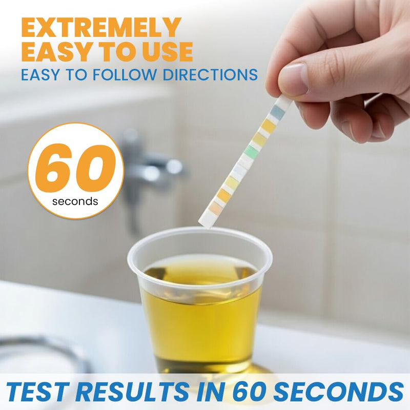 14 URS Test Strips – Easy Home Urinalysis Strips for Routine Health Tracking, Accurate & Simple to Use