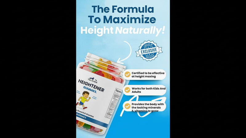 Velmira® Heightener Gummies for Bone Health & Development Support – Essential Vitamins & Minerals, Easy-to-Chew Gummies for Kids, Teens & Adults (Ages 5+)