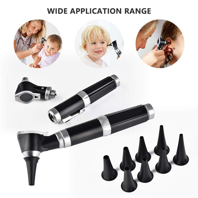 Jiusion 3X Otoscope with LED, Portable Handheld Ear Check Magnifier with 8 caps and 1 Storage case for Doctor Nurse Adult Kid Dog Cat Pet - BeesActive Australia