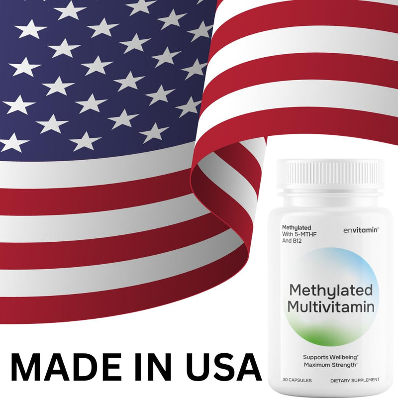 envitamin Methylated Multivitamin Multimineral Complex L Methylfolate 2 Pack 60 Count (Pack of 1) Methylated 2 Pack