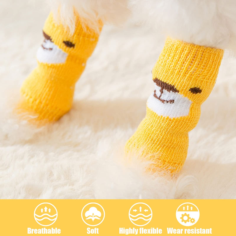 Elastic Knitted Warm Hock Covers, Dog Elbow Sleeve, Pet Elbow Protector for Small, Medium Dogs & Cats (Small, <= 2.2 lbs)