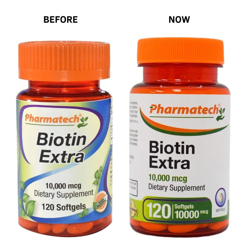 Biotin Vitamin for Hair Growth, Biotin 10000mcg, Improves Skin and Nails Quality, Vitamin B7, Supplement for Women, Gluten Free, 120 Softgels