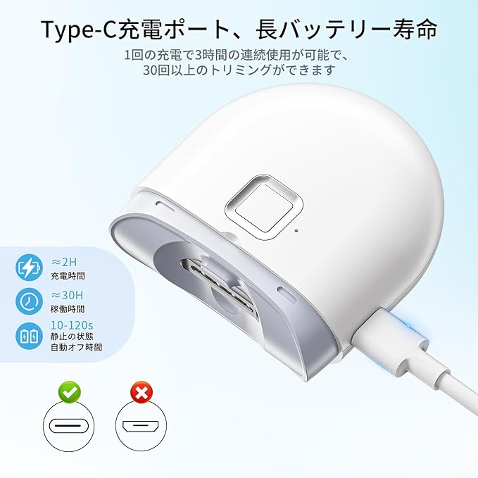 VEEIID Electric Nail Clipper, Electric Nail Sharpener, Automatic Nail Care, 2 Speeds, Lighting LED, Type-C Rechargeable, Easy Operation, Safe, Low Noise, For Babies, Children, Adults, Elderly, Gift, - BeesActive Australia