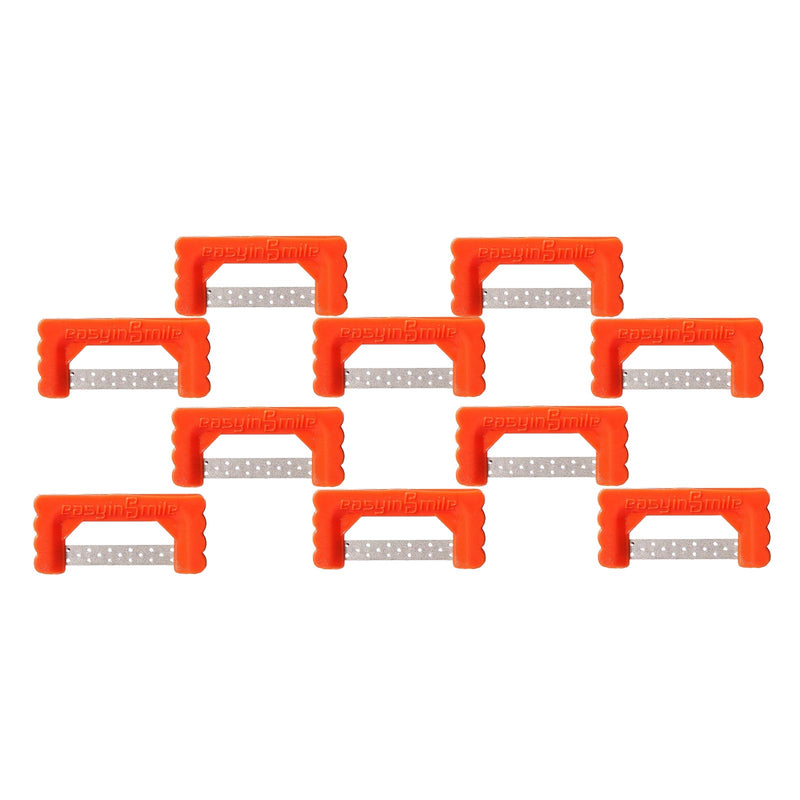 Orthodontic Interproximal Reduction Strips 10PCS Dental IPR/IR Striping System Teeth Polishing Strip Single-Hand Use Tooth Enamel Repair Kit (Red Color) Red Color