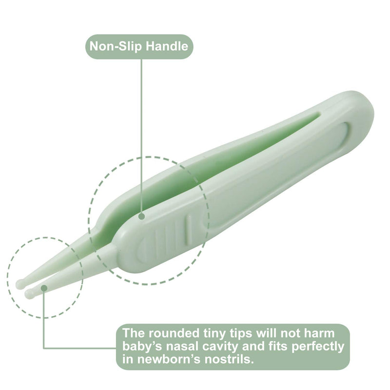 PandaEar Baby Nail Manicure Pedicure Grooming Care Kit (4 Pack)| Clippers Scissors File Tweezers | Newborn Infant Toddler Kids|1 Months Plus (Green) Green - BeesActive Australia
