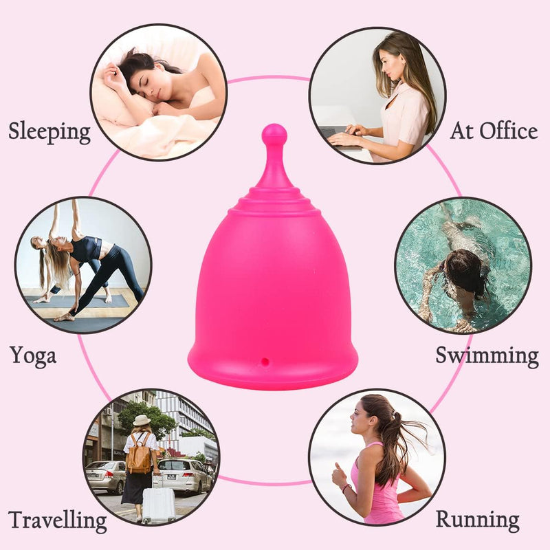 SHORDY Menstrual Cup, Single Pack (Small) with Box, Soft & Flexible, Copa Menstrual Kit for Women | Up to 12 Hours of Comfort, Eco-Friendly & Safer Alternative to Pads & Tampons (Pink) 1 Count (Pack of 1) Pink_small - BeesActive Australia