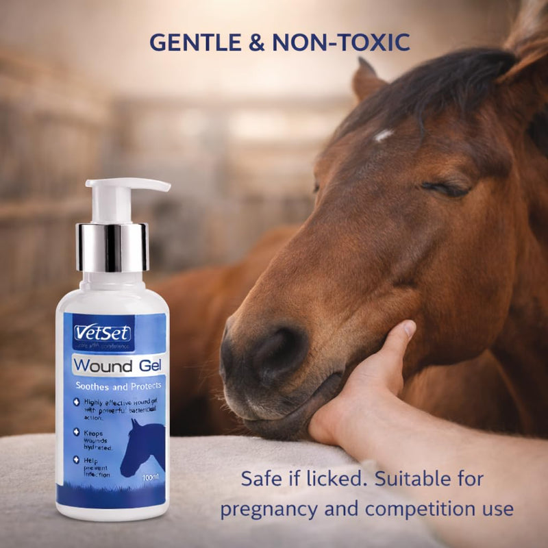 Wound Gel for Dogs, Horses, Cats & Livestock 100ml | Herbal Antibacterial & Antimicrobial Hydrogel Wound Care |Soothes & Protects Cuts, Grazes, Bites & Irritations
