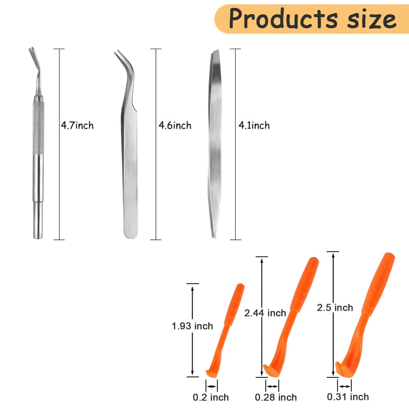 Tick Removal Tool for Dogs, Cat Comb for Shedding, Stainless Steel Pet Hair Grooming Comb Kit, Tear Stain Remover Comb for Small Dogs(10 Pack) Tick Removal Kit - BeesActive Australia