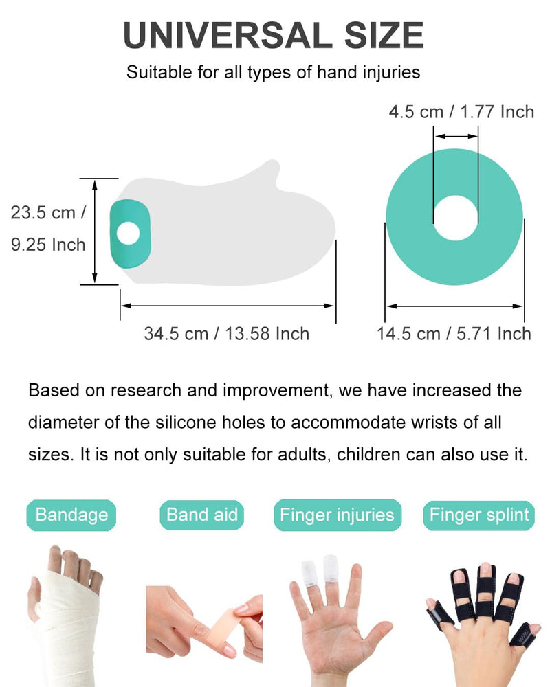 Waterproof Hand Cast Cover, Hand Cover for Shower After Surgery, Hand Cast Covers for Shower Adult, Soft Comfortable Cast Protector for Wrist, Finger, Reusable Cast Bag for Swimming - BeesActive Australia