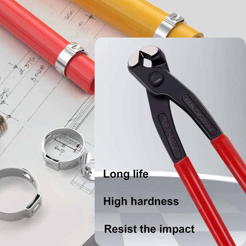 9inch Single Ear Clamp Pincer Carbon Steel Ear Clamp Pliers Tool Install Remove Clamp Crimp Pliers Nail Puller Tool for repairing pipes, fuel lines - BeesActive Australia