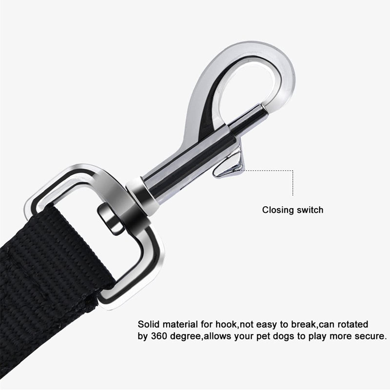 Hands Free Dog Leash, JKC Multi-Functional Dog Training Leads, 9.8ft Strong and Durable Nylon Double Leash for Medium & Large Dogs