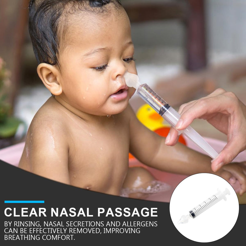 DOERDO Nasal Syringe Irrigator, 8PCS Infant Nasal Irrigator, Silicone Tip Professional Infant Nose Cleaner, Reusable - BeesActive Australia
