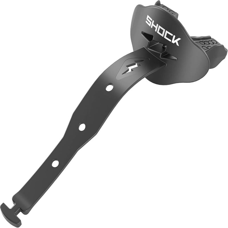 Shock Doctor Bolt Lipguard, Adult Mouth Guard Football with Strap. Mouthguard One Size Fits All Black - BeesActive Australia