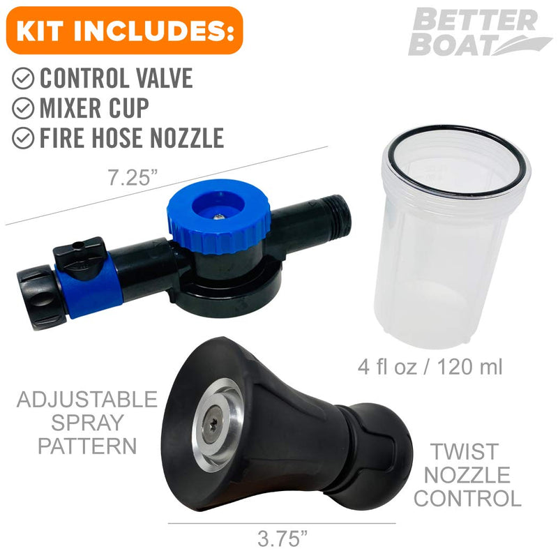 Wash Sprayer and Boat Engine Flush Kit, Water Hose Mixer for Salt Removal, Boat Flusher for Motor Muffs on Outboards and I/O, Soap Spray Car Cleaning Hose Adapter - BeesActive Australia
