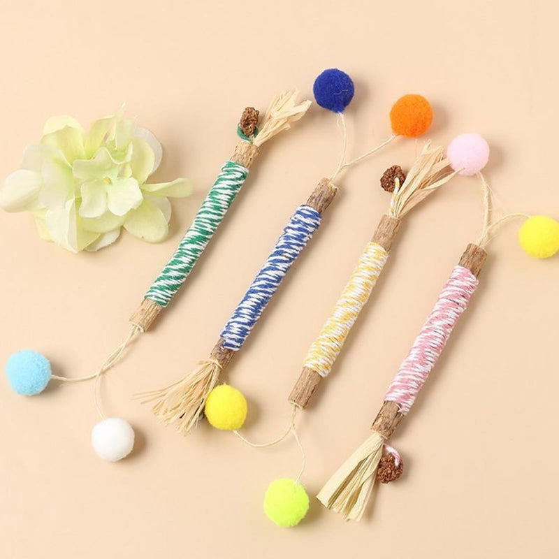 6 PCS Silvervine Cat Chew Sticks, Cat Chew Toy Kitten Teething Toys Natural Dental Sticks Indoor Kitten Teething Teeth Cleaning and Stress Release