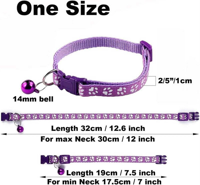 Puppy Collar with Bell, 2-Pack Basic & Reflective Cat Collar with Bells for XXS Xs Small Pet Dogs Boy Tiny Kitten Male Animal, Neck 7-12 inch (Pink) Pink