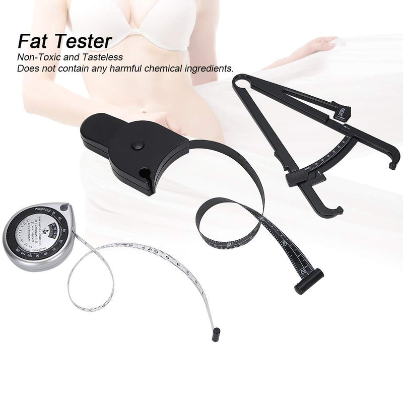 Body Fat Caliper, Handheld Body Fat Measurement Device, Clipper Combo with Body Fat Percentage Measure Chart, Measures Body Fat for Men and Women Waist Leg Arm Measurement Tools - BeesActive Australia