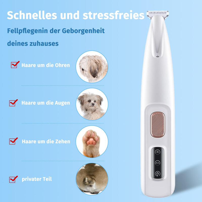 Paw Trim Pro dr paw trimmer, Pawtrim pro-Pain-free paw care in seconds, paw trimmer for dogs, extra quiet, dog paw trimmer with LED light, 1 piece (standard + knife head) - BeesActive Australia