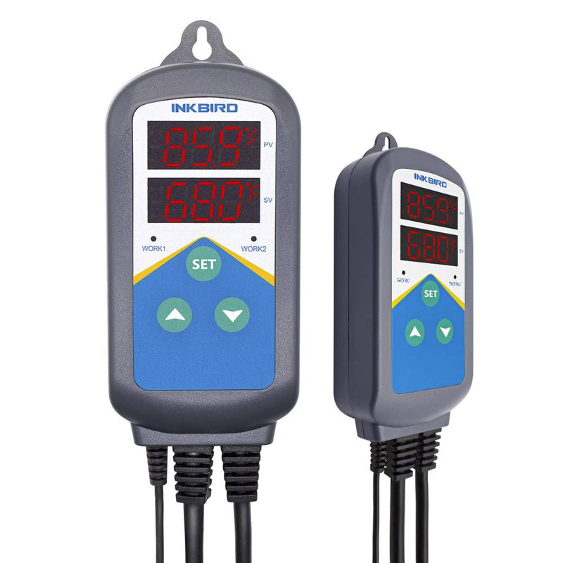 Inkbird Aquarium Heater with Probe Thermostat Fish Ornamental Shrimp Reef Tanks 24 Hours Double Time with Day Night Automatic Temperature Controller ITC-306T+Aquarium Probe - BeesActive Australia