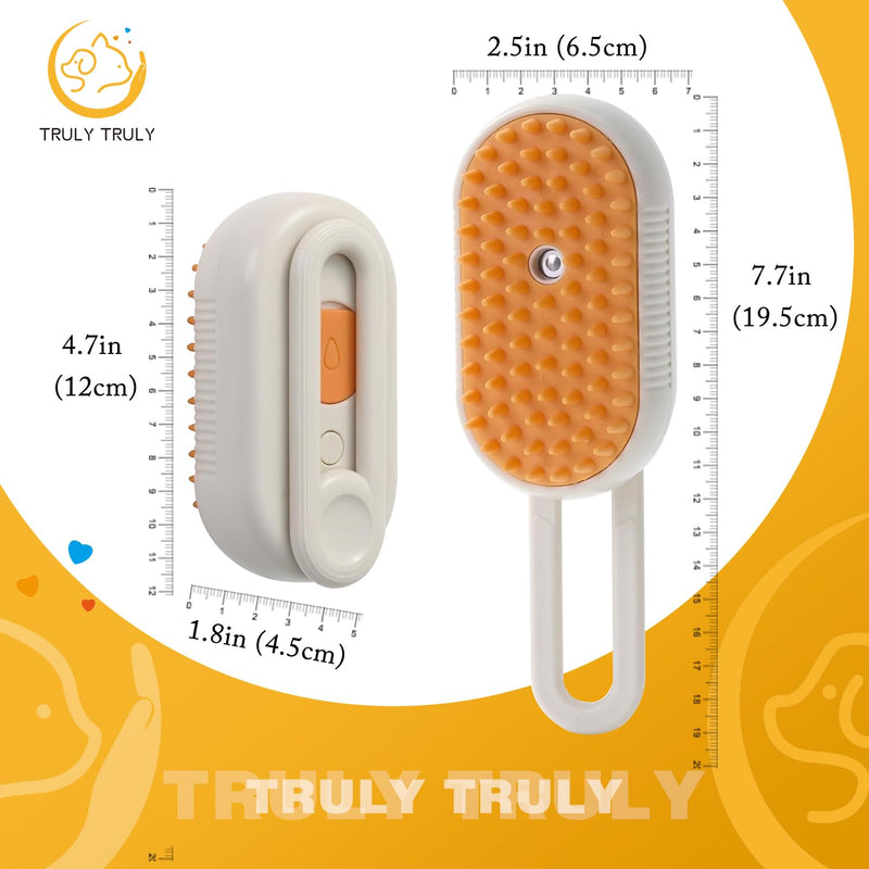 New 3 In1 Cat Steam Brush: Self Cleaning Steam Cat Brush for Massage Cat Grooming Brush Pet Hair Removal Comb (Coffee) Coffee - BeesActive Australia