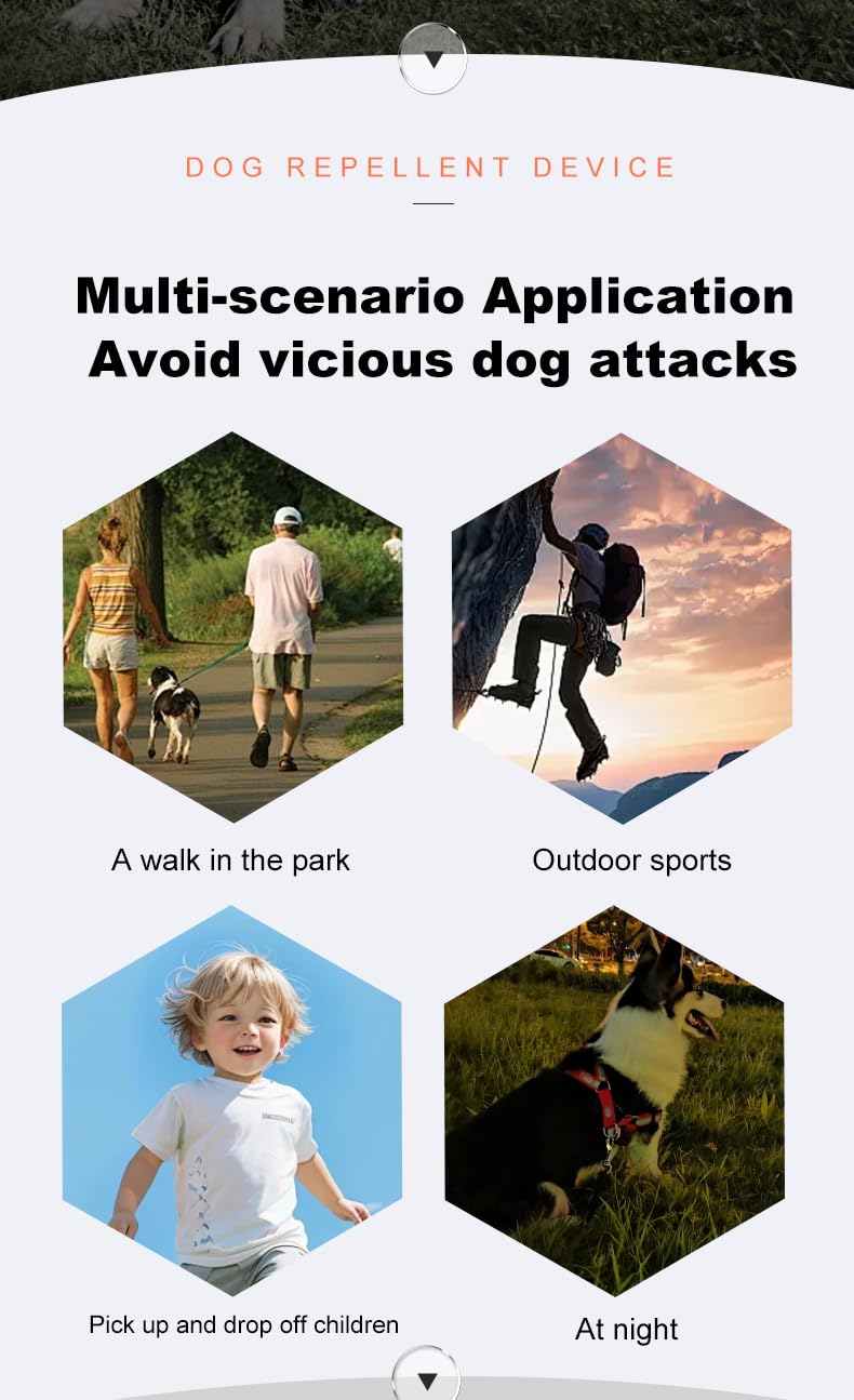 Dog Bark Deterrent Device Mini Ultrasonic Dog Repellent, Portable Dog Training Device, Anti-Barking Device, Dog Repellent and Dog Prevention Device, Rechargeable Dog Bark Deterrent Devices