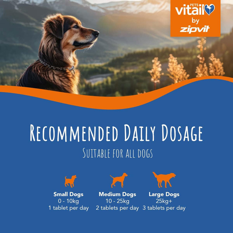 Zipvit Dog Calming Tablets, Natural Calming Support, Reduces Stress, Anxiety, Fear and Separation Anxiety, 120 Tablets, Liver Flavour
