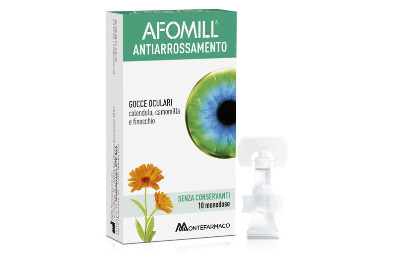 Montefarmaco Afomill - Antiarrossamento Gocce Oculari, 10 Fiale