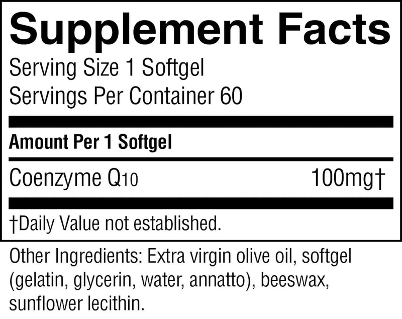 Nature's Sunshine CoQ10-60 Softgel Capsules