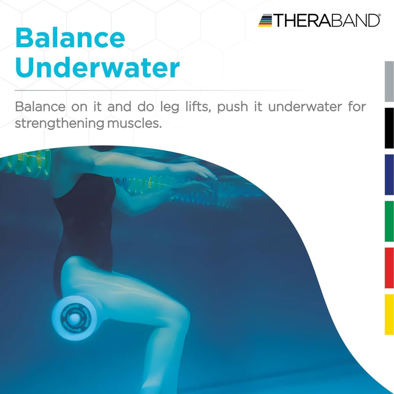 THERABAND Swim Bar with Padded Grip for Buoyancy-Based Swim Training and Swim Lessons, Aquatic Fitness Equipment, Aqua Training Barbell, Water Aerobics Equipment, Swimming Aid for Children to Seniors One Size - BeesActive Australia