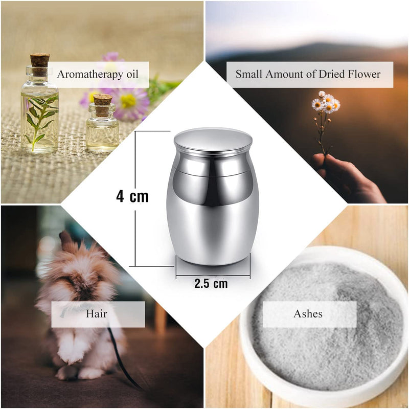 Zysta Stainless Steel Mini Urn Waterproof Memorial Urn for Cremation Ashes Burial Mini Funeral Urn Keepsake for Safe Storage of Ashes Style 3 - BeesActive Australia