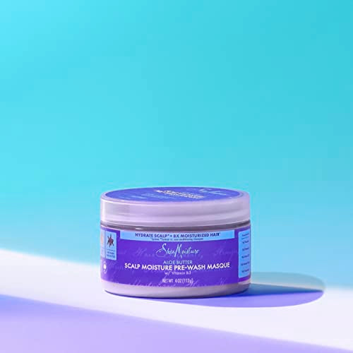SheaMoisture Aloe Butter & Vitamin B3 Pre-Wash Masque - Boosts Hydration for Moisturized Hair and Scalp 4oz Hair Masque