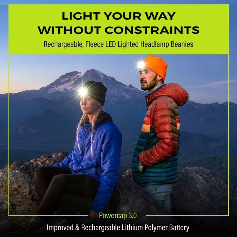 Panther Vision POWERCAP LED Hat Light 150 Lumens Rechargeable Fleece Beanie with Bright Built-in Headlamp Waterproof LED Warm One Size Cap Real Tree Edge 3.0